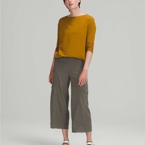 Lululemon Athletica Back in Action Gold Spice Long Sleeve Shirt 6